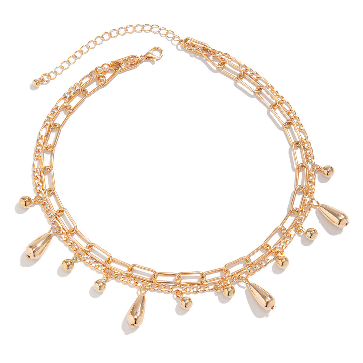 Glossy Comma Pendant Necklace & Bracelet