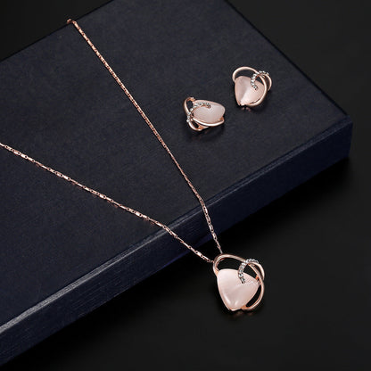 Love Necklace and Earrings 2Pc Set
