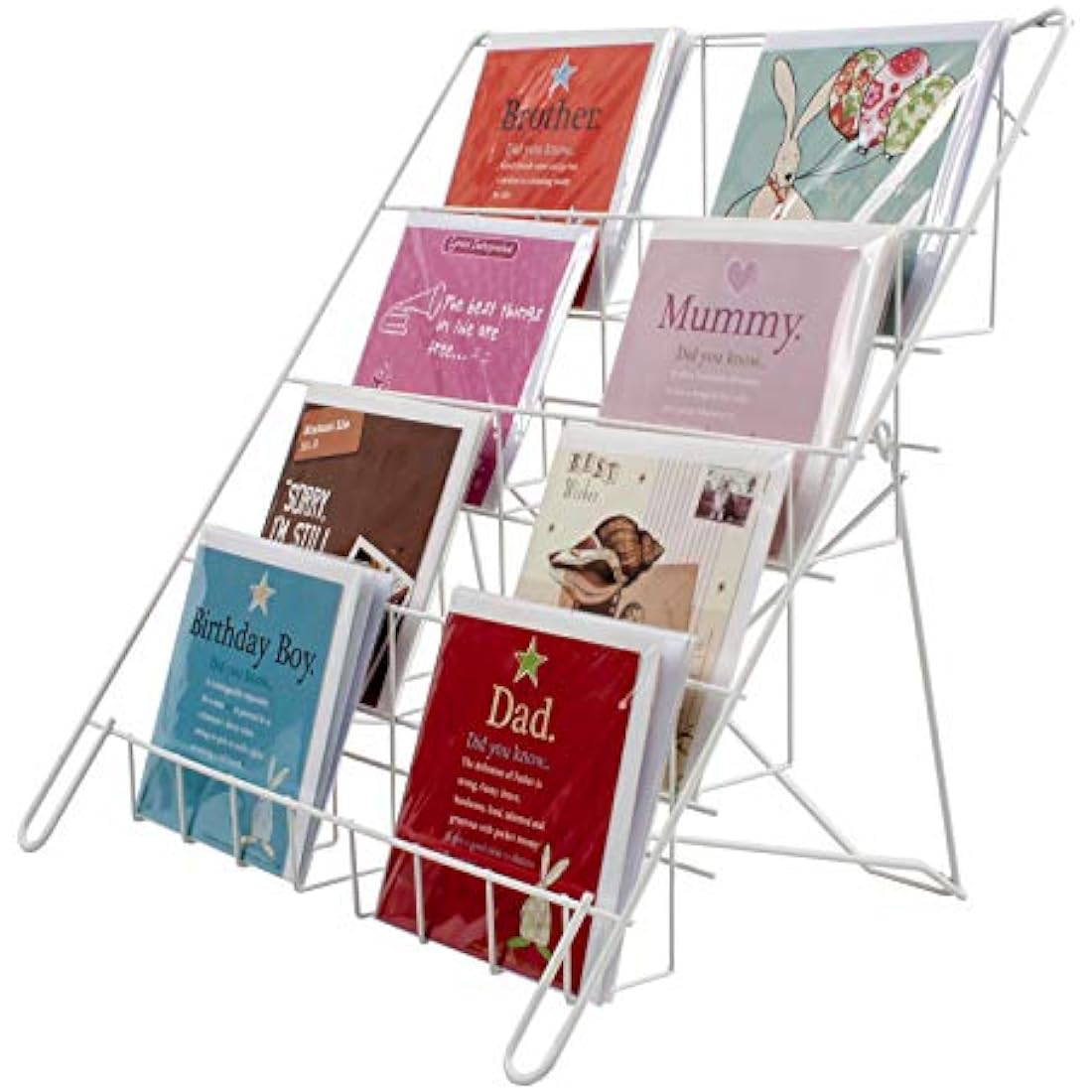Metal Card Stand - Counter Standing Collapsible Card or Book Display i ...