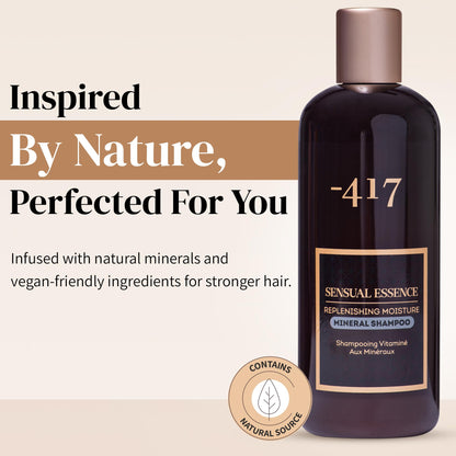 417 Dead Sea Minerals Shampoo – Replenishing Moisture, Cleansing & Nourishing Hair with Aloe Vera & Sweet Almond Oil (11.83 fl oz)