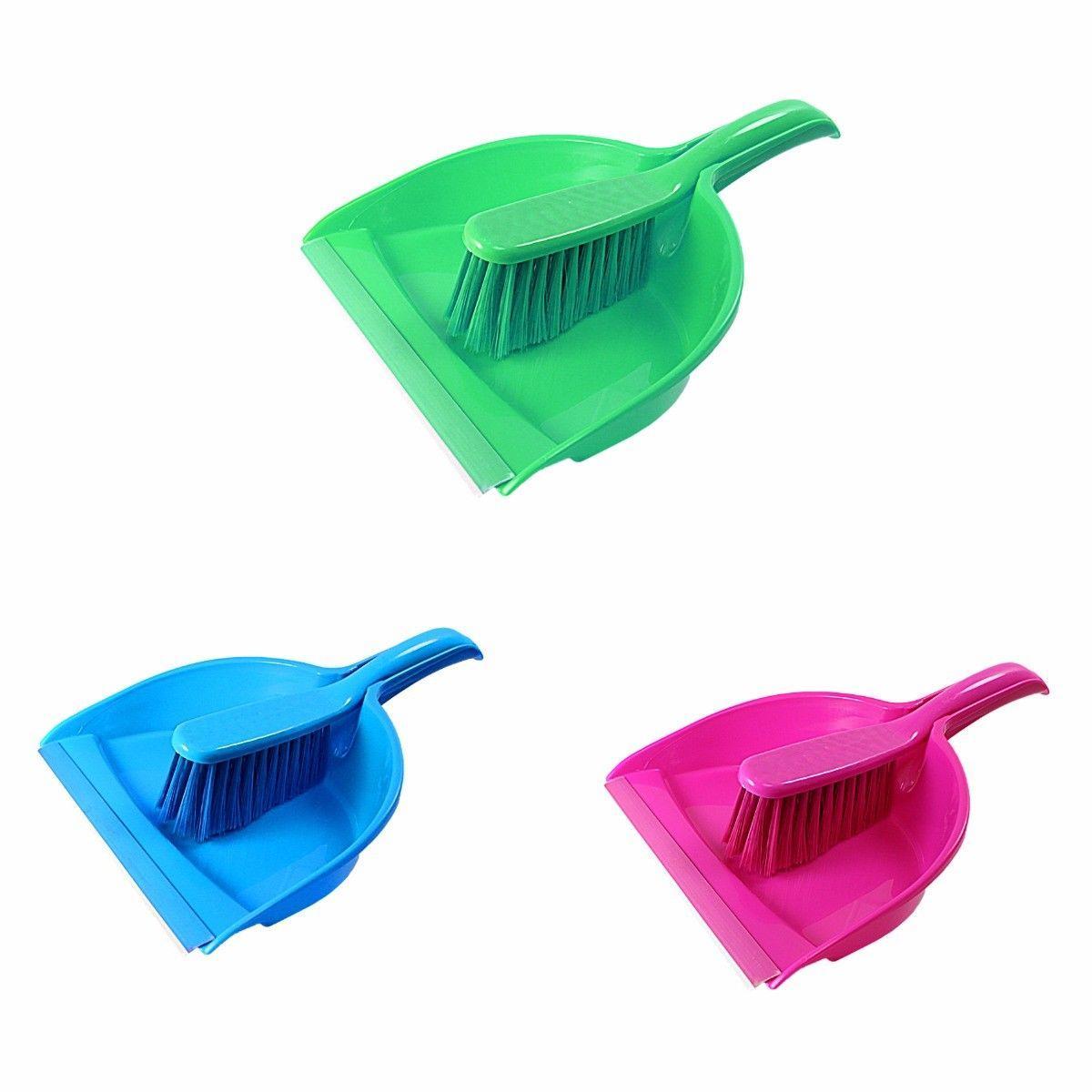 Compact Plastic Dustpan Brush Set for Easy Cleaning