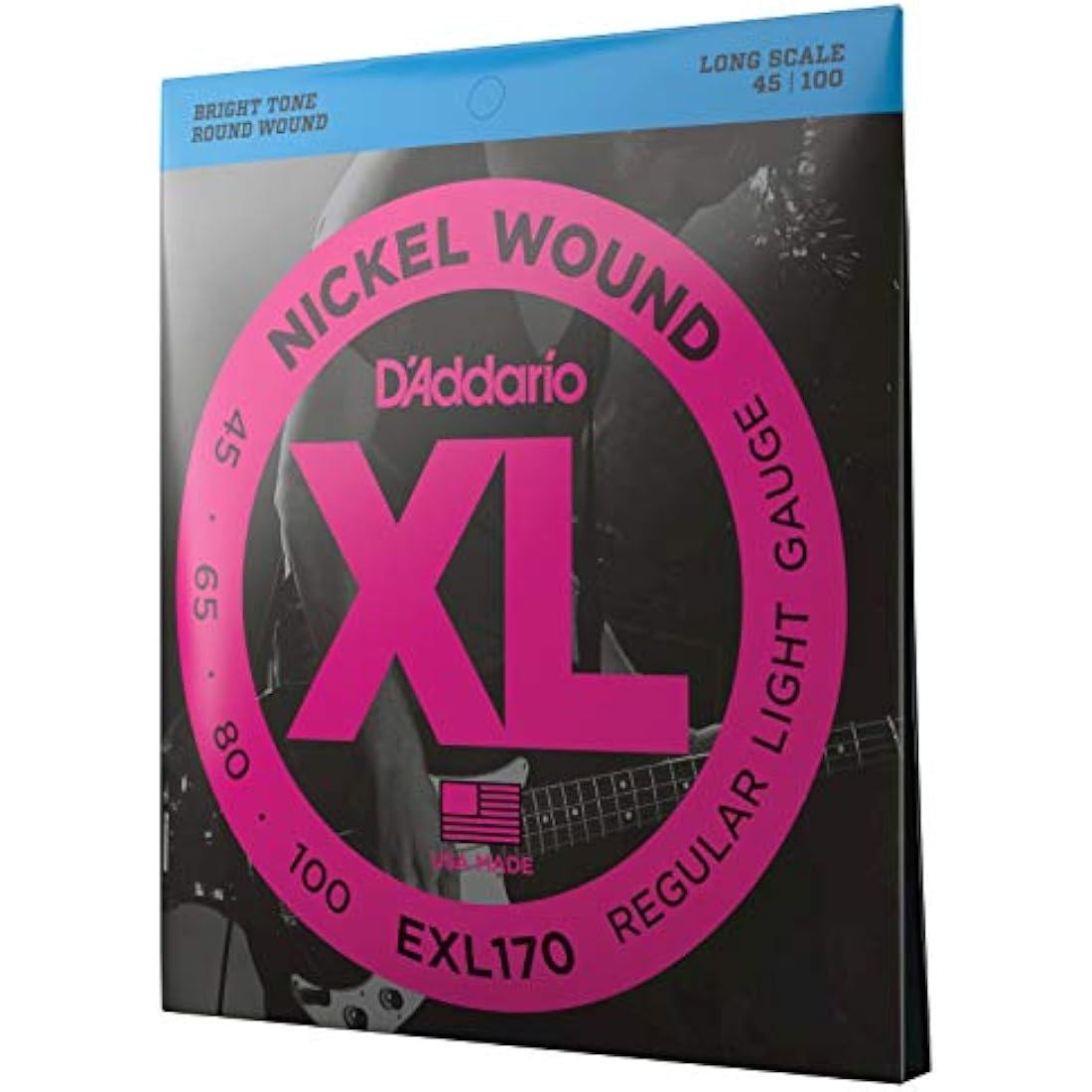 D'Addario Bass Guitar Strings - XL Nickel - EXL170 - Perfect Intonatio ...