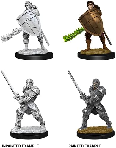 Male Human Fighter: D&D Nolzur's Marvelous Unpainted Miniatures (W8)