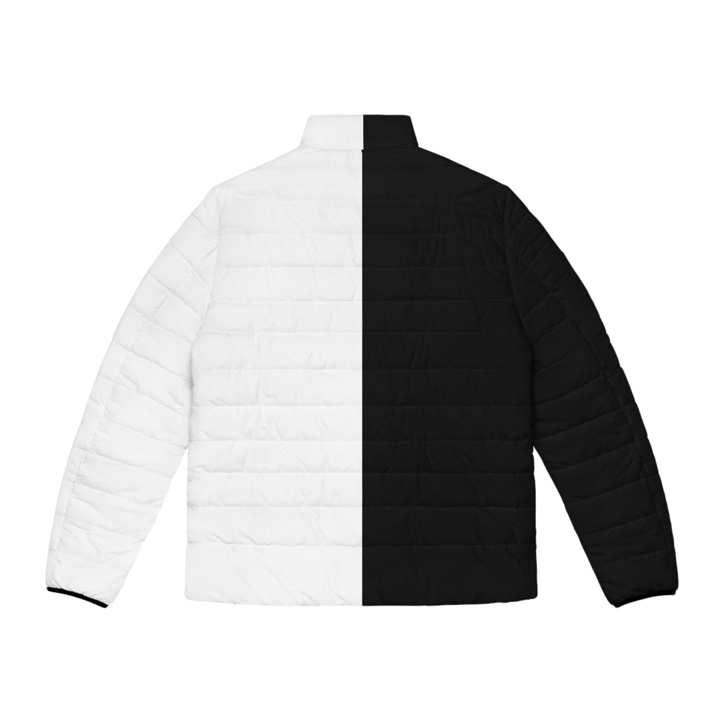 Half Black Half White - Mens Puffer Jacket