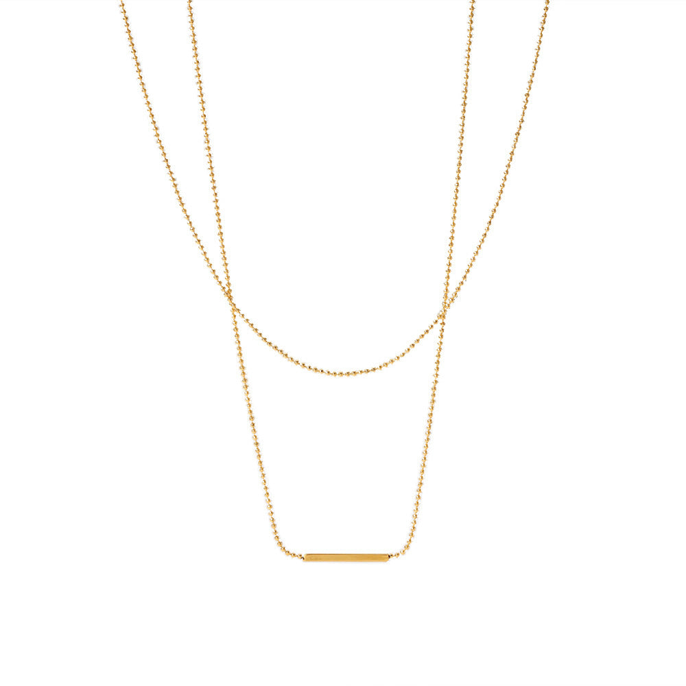 Multi Layer Rectangular Pendant Necklace