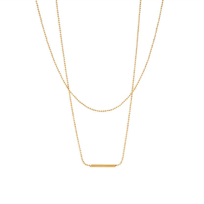 Multi Layer Rectangular Pendant Necklace