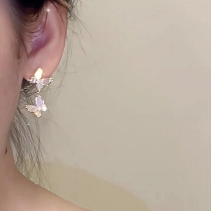 Pearl Butterfly Earrings for Women