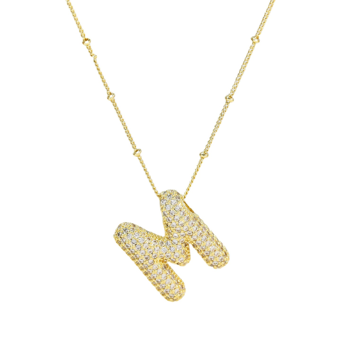 Bubble Balloon A-Z Letter Pendant Necklace