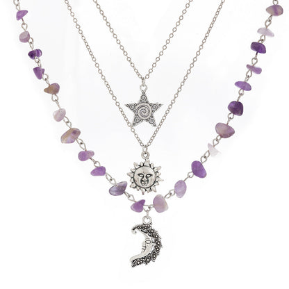 Multi-Layer Irregular Gravel Beach Necklace