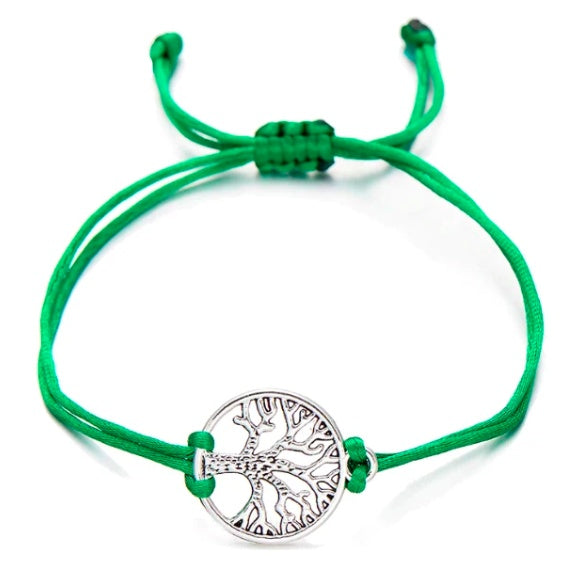 Adjustable Tree of Life Rope Bracelet