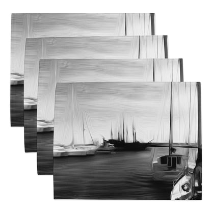 The Sleeping Yachts (at Night) - Placemat Set