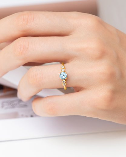 Blue Topaz Everyday Jewellery Gift Set in 18k Gold Vermeil