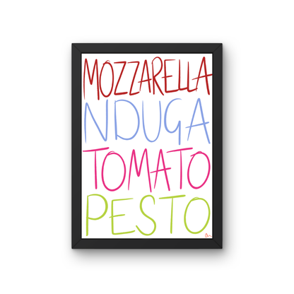 Italian Lovers | Relatable Homely Witty Kitchen Wall Art Print
