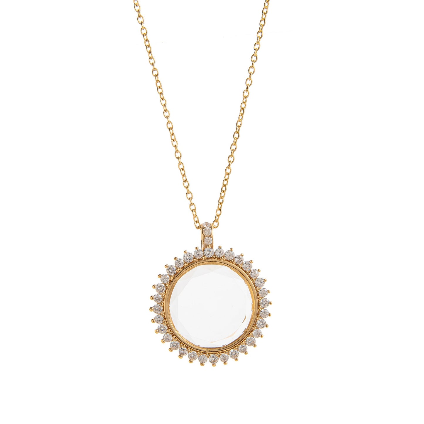 Retro Personalized Glass Charm Locket Box Necklace