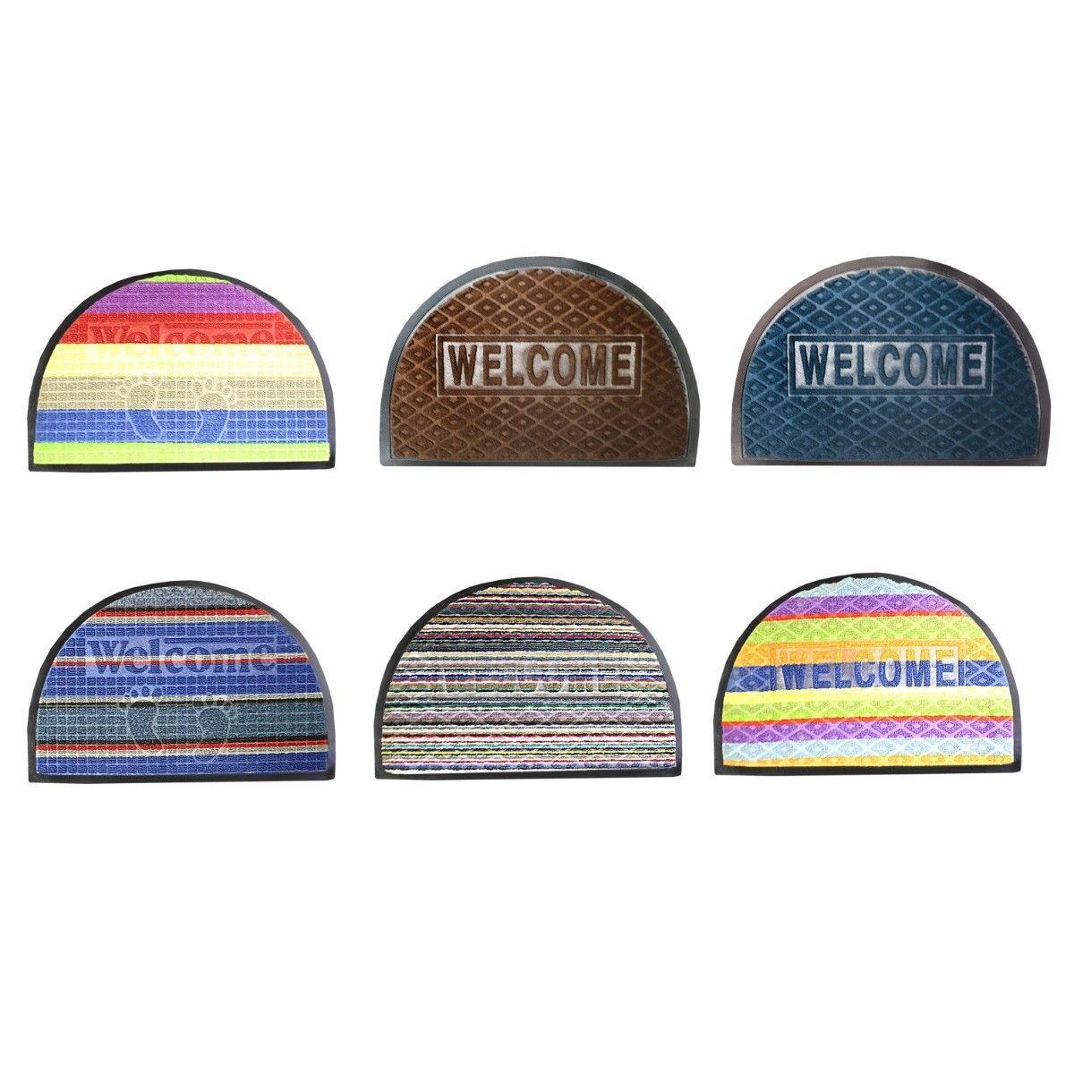 Half Moon Rubber PVC Door Mat Stylish Durable Entryway Solution