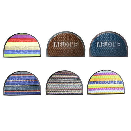 Half Moon Rubber PVC Door Mat Stylish Durable Entryway Solution