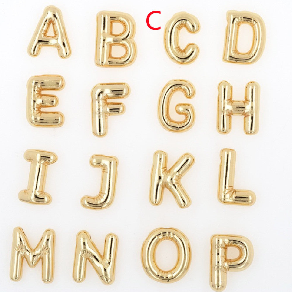 Glossy Letters Pendant Necklace