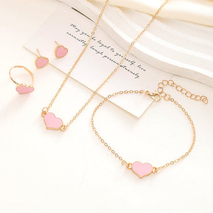 Love Heart Jewellery Women's Set