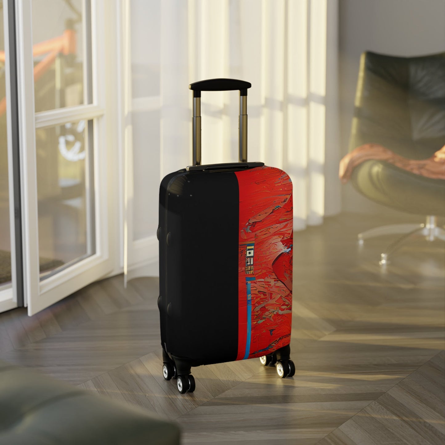 Half Black Half Hónghǎi – Protective Suitcase Cover