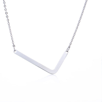 Big Initial Letter Pendant Necklace, Gold Silver, and Rose Gold