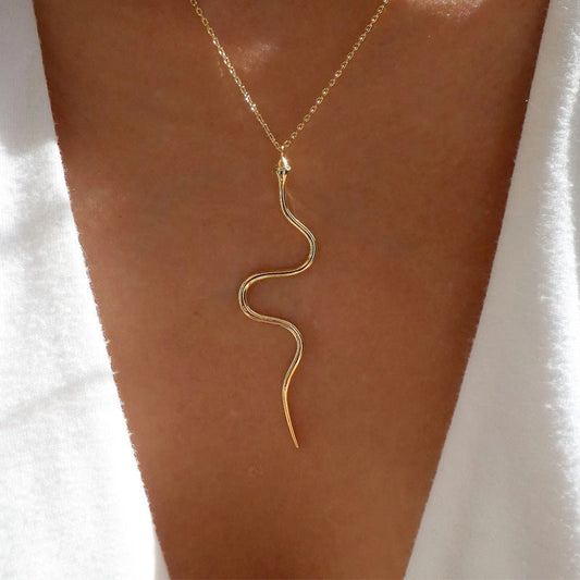 Simple Long Snake Necklace