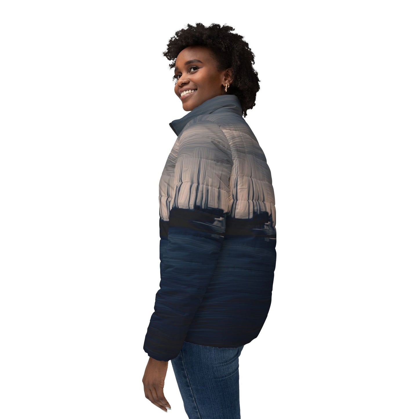 The Sleeping Yachts (at Sunrise) - Womens Puffer Jacket