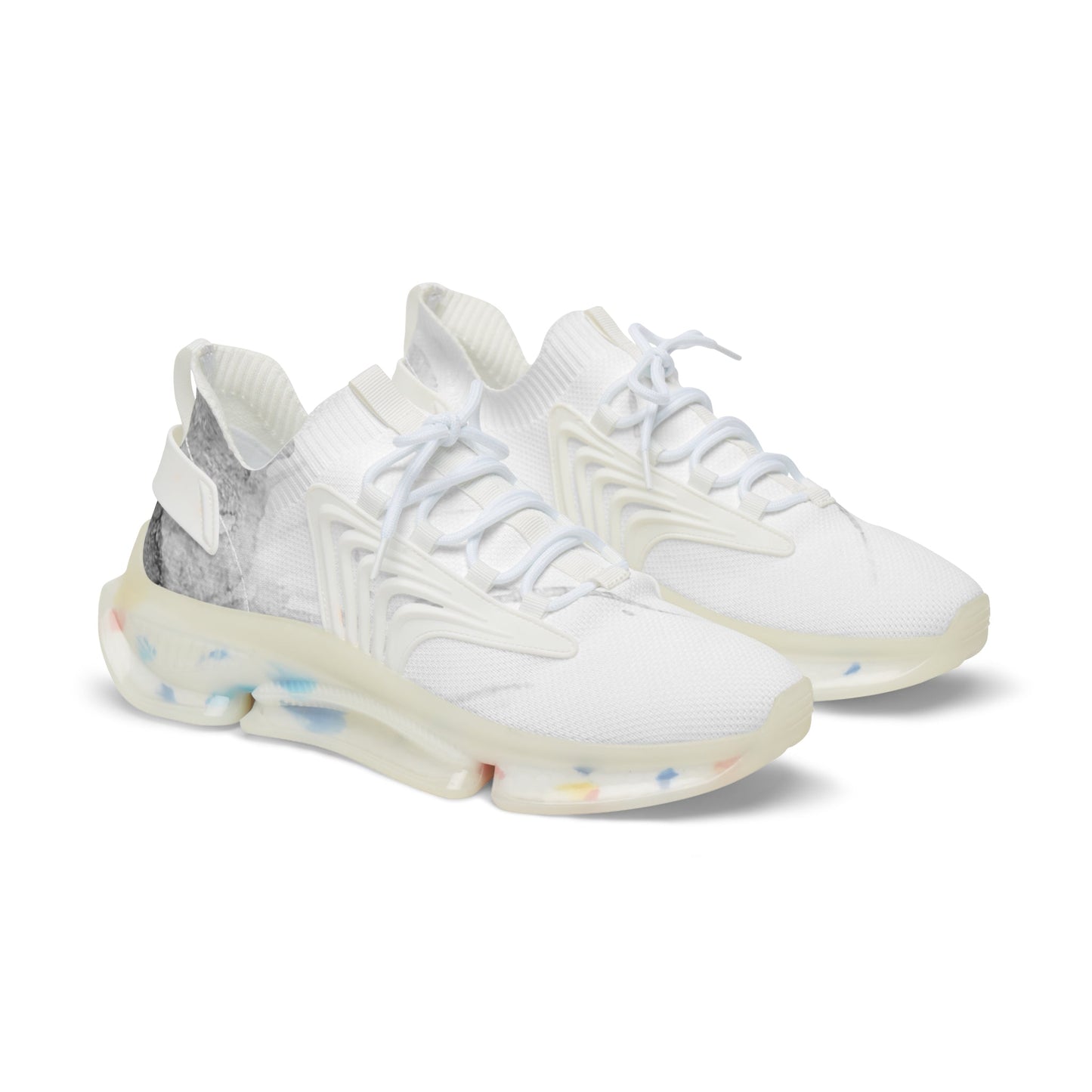 Watercolour Grey Splash - Mens Street Sneakers
