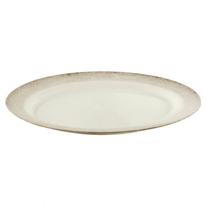 Jazz Oval Melamine Platter with Crackle-Finished Border