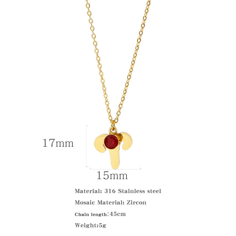 Zircon Constellation Zodiac Necklace