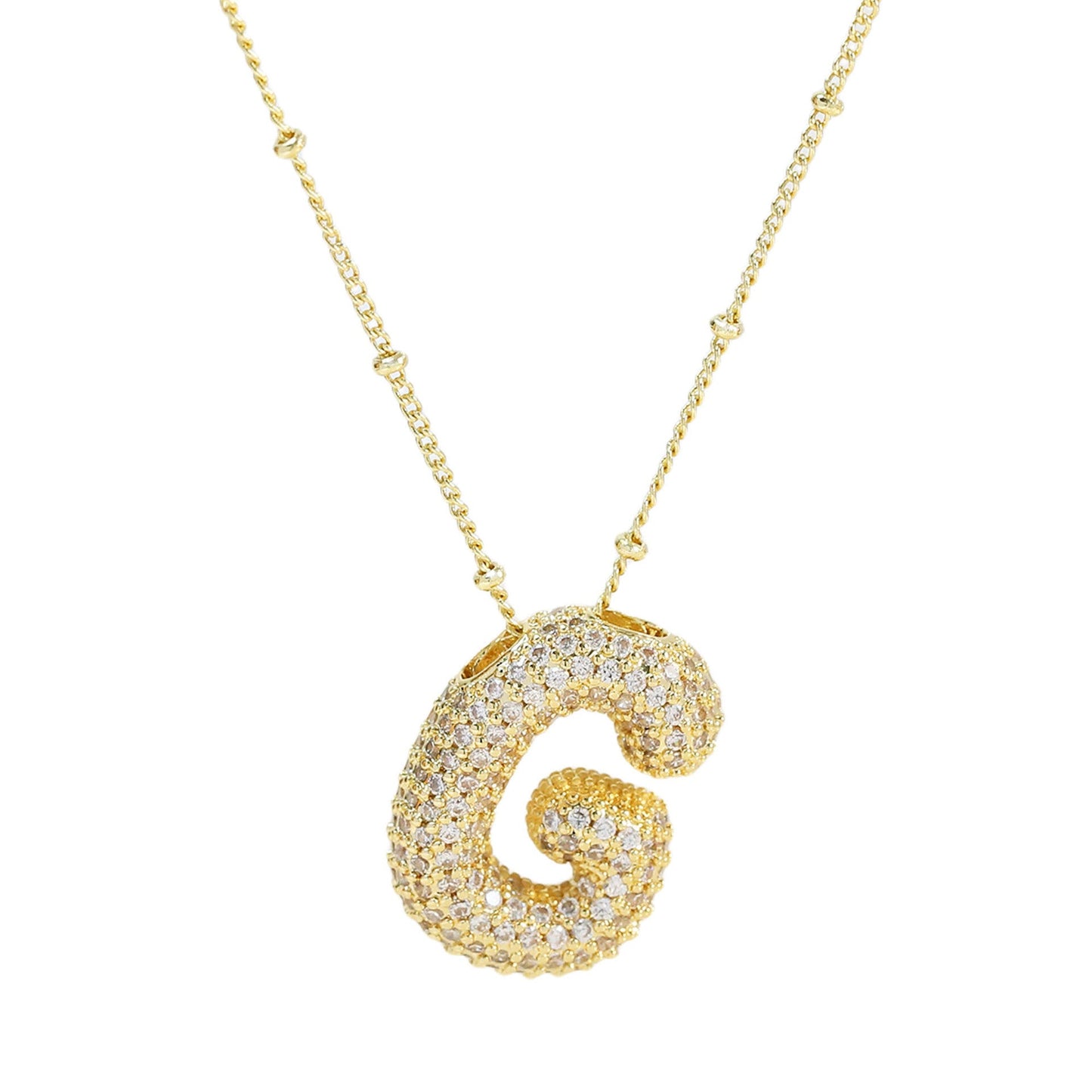 Bubble Balloon A-Z Letter Pendant Necklace