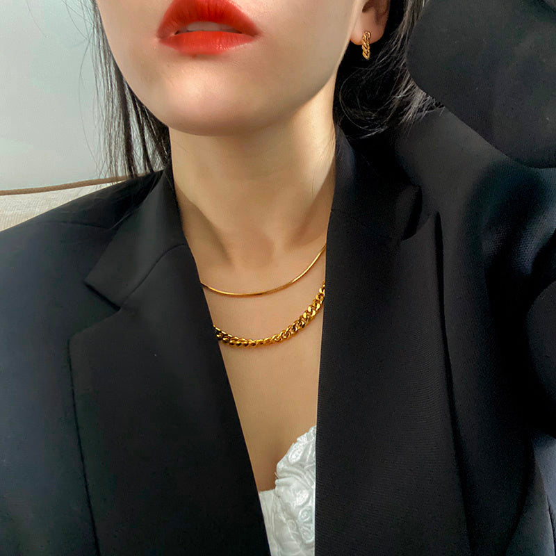 Six-Sided Grinding Cuban Chain Necklace