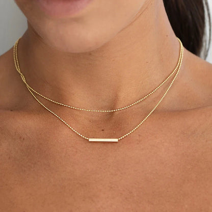 Multi Layer Rectangular Pendant Necklace