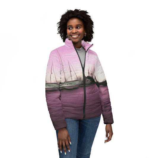 The Sleeping Yachts (at Evening) - Womens Puffer Jacket