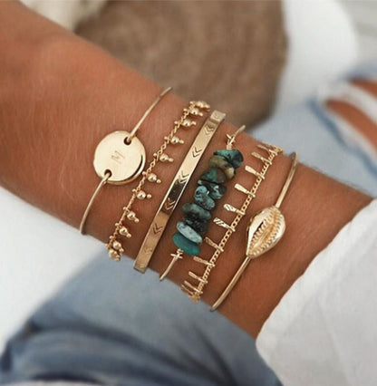 5pcs Heart Infinity Love Jewellery Bracelet Set