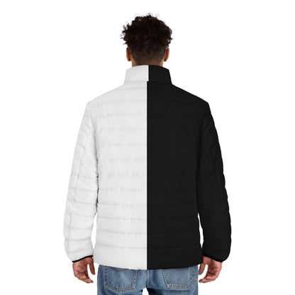 Half Black Half White - Mens Puffer Jacket