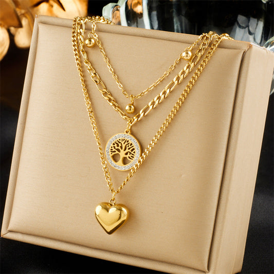 Multi-layer Tree Of Life Pendant Necklace