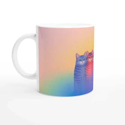 ☕ Delicate & Dreamy Cat Lovers Mug – 11oz Ceramic White Mug 🐾