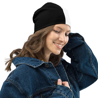 Half Black Half White - Beanie