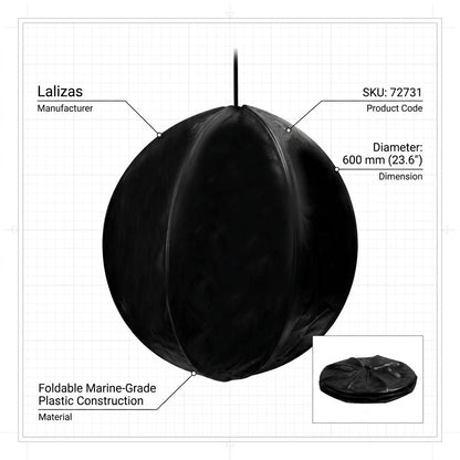 Lalizas Day Signal Ball Black 600mm Anchor Signal Marine Safety 4Boats 72731