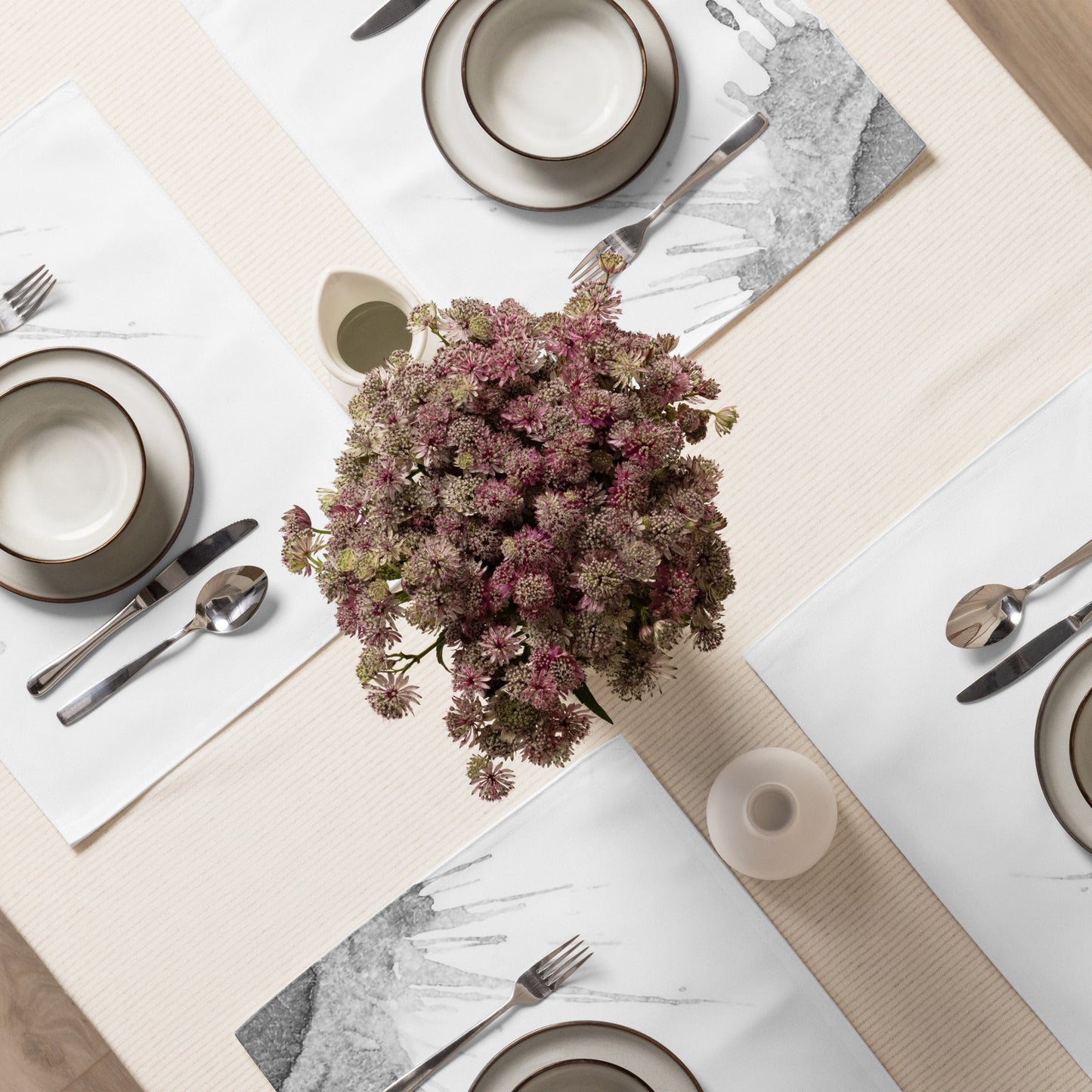 Watercolour Grey Splash - Placemat Set