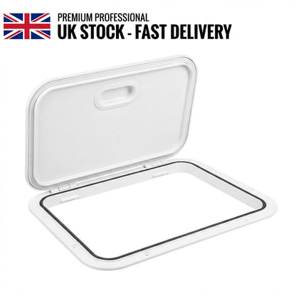 Nuova Rade Top Line White Hatch 353x606mm ISO 12216 Boat Deck Access 196256