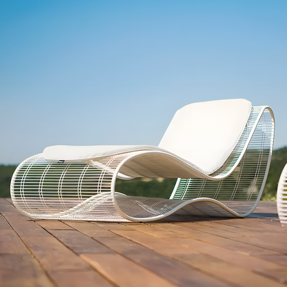Oceana Sunbathing Bed, Sun Garden Lounger, White