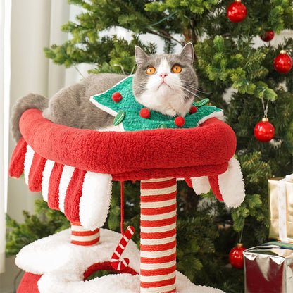 NA62 Pet Furniture Cat Kitten Christmas Tree, Scratcher Tree