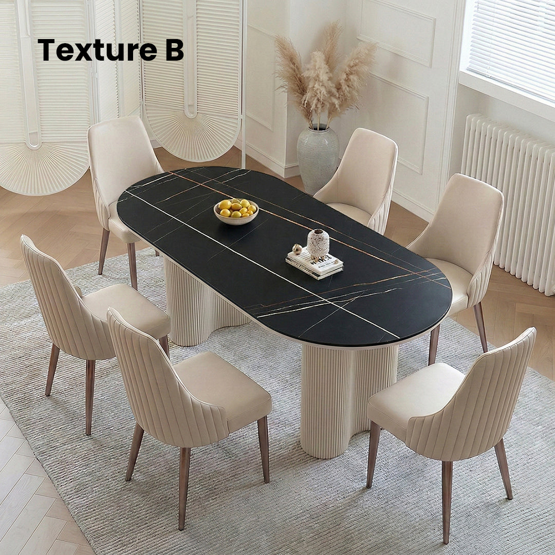 Peru Oval Dining Table, White