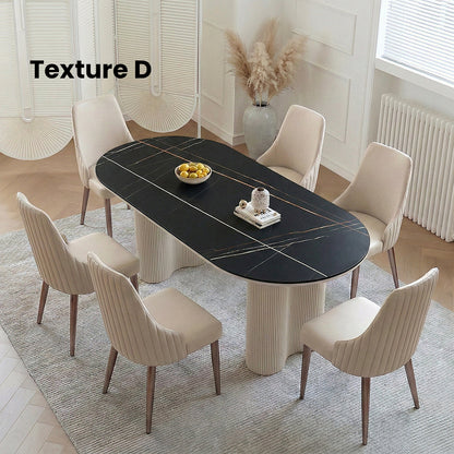 Peru Oval Dining Table, White