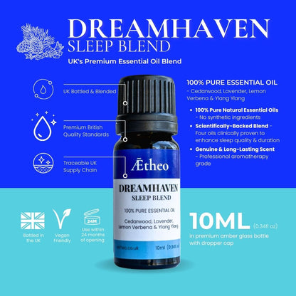 Aetheo Elegant Sleep Gift Set — White Diffuser and 2 Essential Oils
