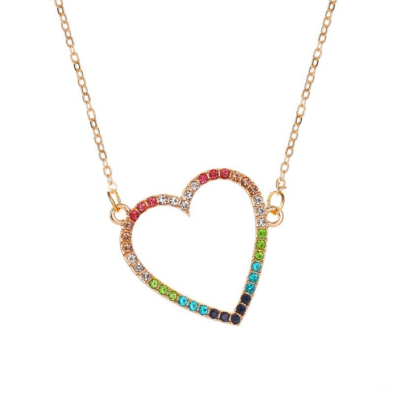 Simple Coloured Loving Heart Necklace