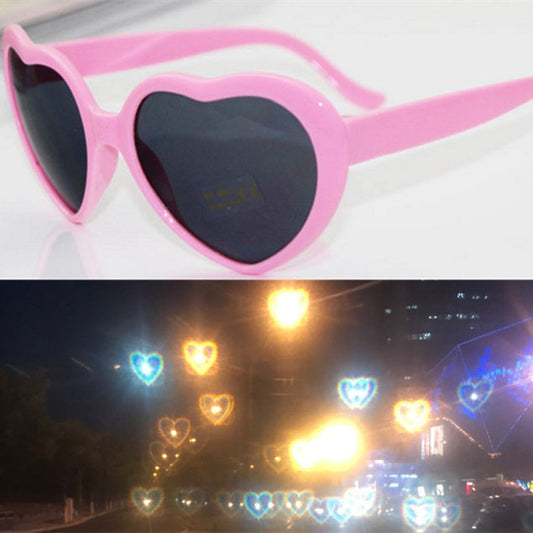 Heart-Shaped Light Diffraction Glasses