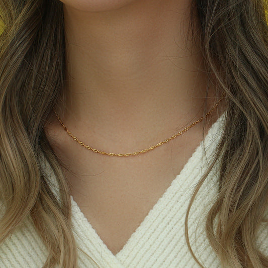 Water Wave Chain Bracelet & Necklace Set