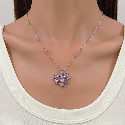 Heart Butterfly Love Necklace
